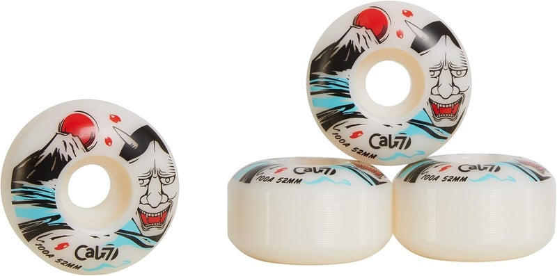 Cal 7 Catch-22 Skateboard Wheels, 52mm & 100A, Black & White Design, Great for Trick, Street & More - Image 3